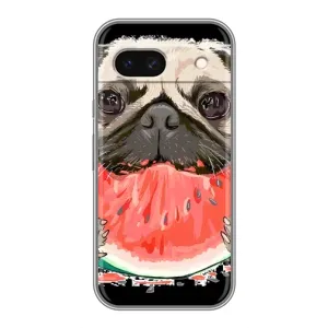 Чехол (ТПУ) Милые собачки для Google Pixel 8A (Смешной Мопс)