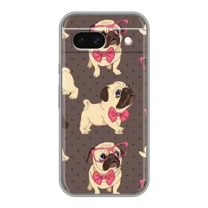 Чехол (ТПУ) Милые собачки для Google Pixel 8A (Собачки Мопсики)