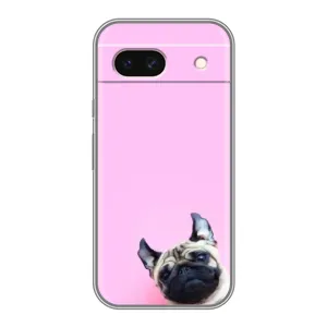 Бампер для Google Pixel 8A с картинкой "Песики" (Собака на розовом)