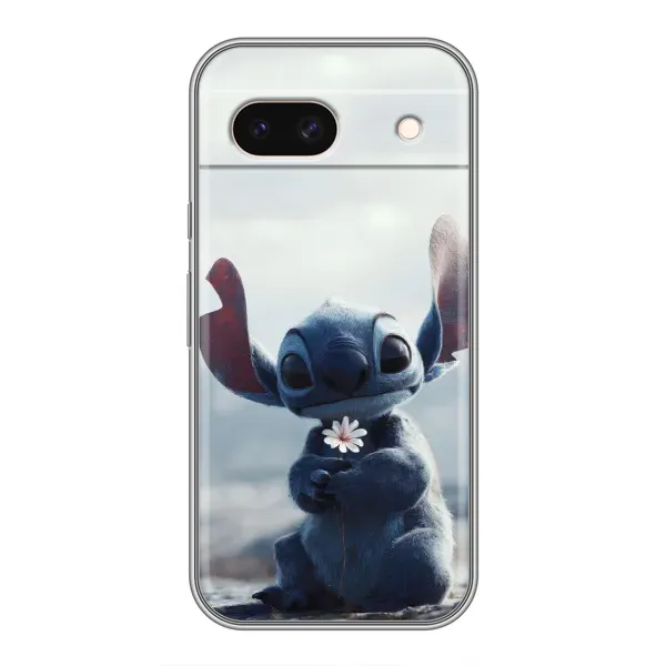 Чехол с рисунком «Стич с цветочком» для Google Pixel 8A Чехол с рисунком «Стич с цветочком» для Google Pixel 8A