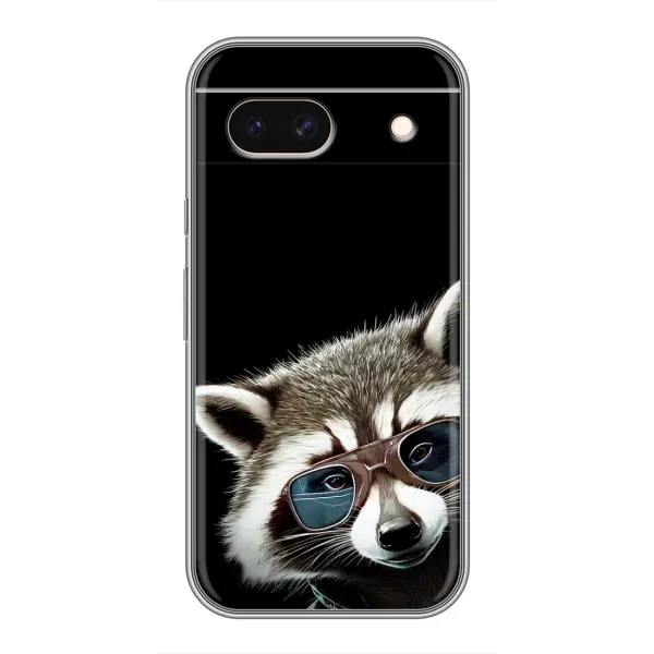 Чехол с рисунком «Стильный Енот» для Google Pixel 8A Чехол с рисунком «Стильный Енот» для Google Pixel 8A