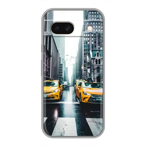 Чехол с рисунком «Такси» для Google Pixel 8A