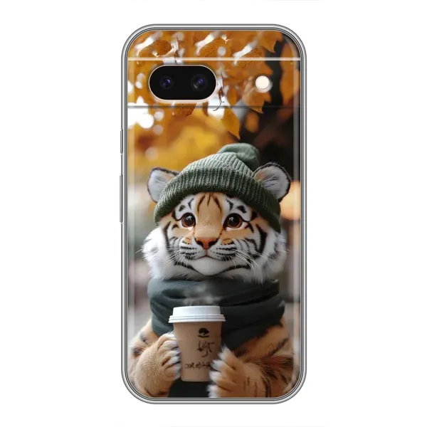 Чехол с рисунком «Тигр с кофе» для Google Pixel 8A Чехол с рисунком «Тигр с кофе» для Google Pixel 8A