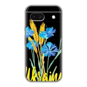 Чехол на Google Pixel 8A Украинский дизайн (Ukraine в цветочках)