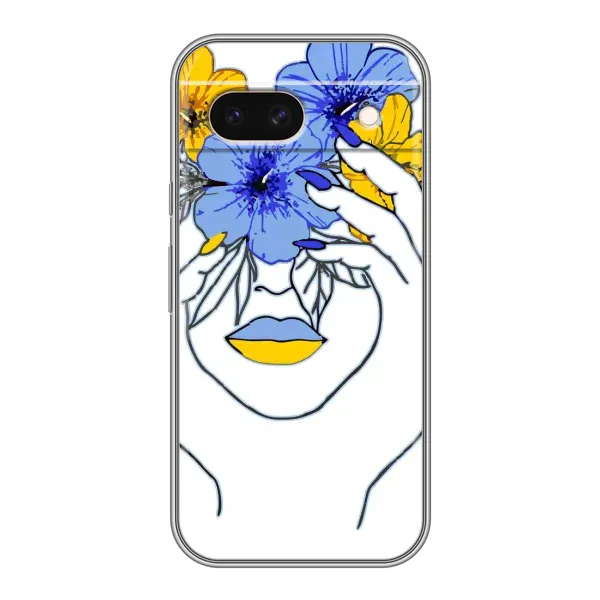 Чохол з малюнком «Українка на всю голову» для Google Pixel 8A Чохол з малюнком «Українка на всю голову» для Google Pixel 8A