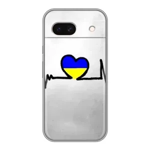 Силіконовий Чохол  на Google Pixel 8A (Я-Україна) (Українська кардіограма)