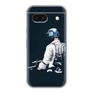 Силиконовый чехол с картинкой "Герой Pubg" на Google Pixel 8A (В экиперовке)