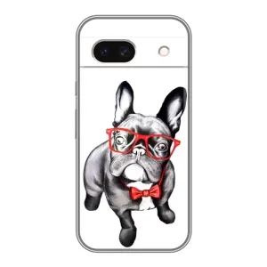 Бампер для Google Pixel 8A с картинкой "Песики" (В очках)