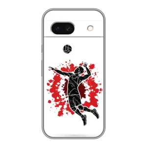 Чехлы с принтом Спортивная тематика для Google Pixel 8A (Волейболист)