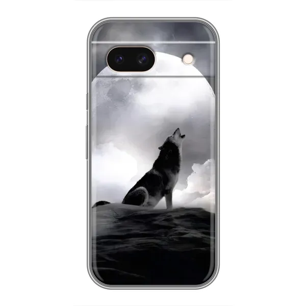 Чехол с рисунком «Волк и луна» для Google Pixel 8A Чехол с рисунком «Волк и луна» для Google Pixel 8A