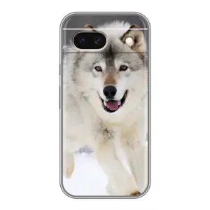 Чехол с Волком на Google Pixel 8A (Волк на снегу)