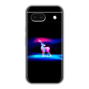 Силиконовый бампер с картинкой животных для Google Pixel 8A (Яркий олень)
