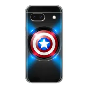 Чехол с Щитом Капитана Америки на Google Pixel 8A (Яркий Щит Капитана)