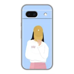 Силиконовый Чехол на Google Pixel 8A с картинкой Стильных Девушек (Желтая кепка)