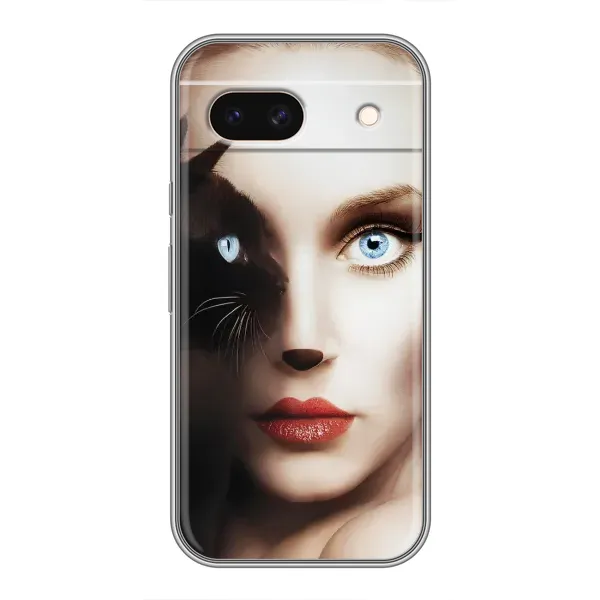 Чехол с рисунком «Женщина кошка» для Google Pixel 8A Чехол с рисунком «Женщина кошка» для Google Pixel 8A