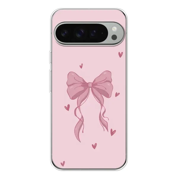 Чохол з малюнком «Бант на рожевому» для Google Pixel 9 Pro XL Чохол з малюнком «Бант на рожевому» для Google Pixel 9 Pro XL