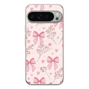 Чехол банты для Google Pixel 9 Pro XL (Банты с цветами)