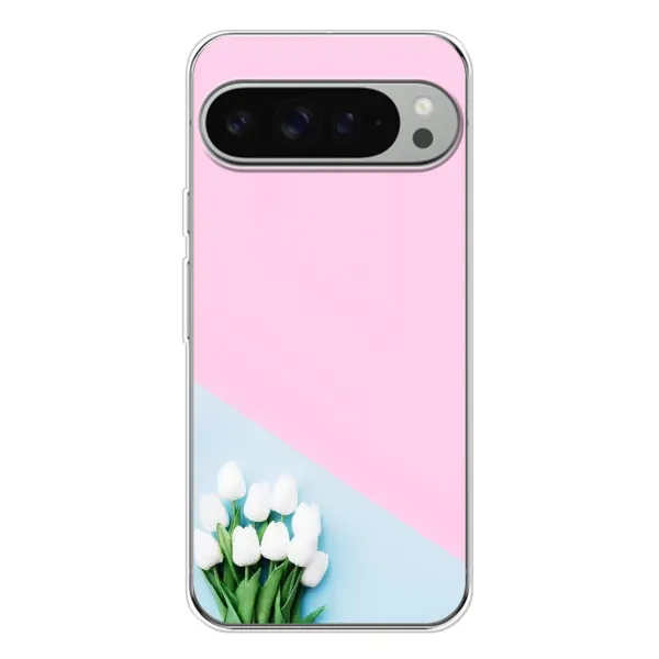 Чехол с рисунком «Белые тюльпаны» для Google Pixel 9 Pro XL Чехол с рисунком «Белые тюльпаны» для Google Pixel 9 Pro XL