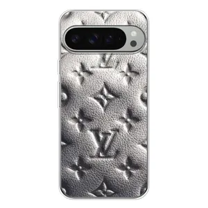 Текстурный Чехол Louis Vuitton для Пиксель 9 Про ХЛ (Бежевый ЛВ)