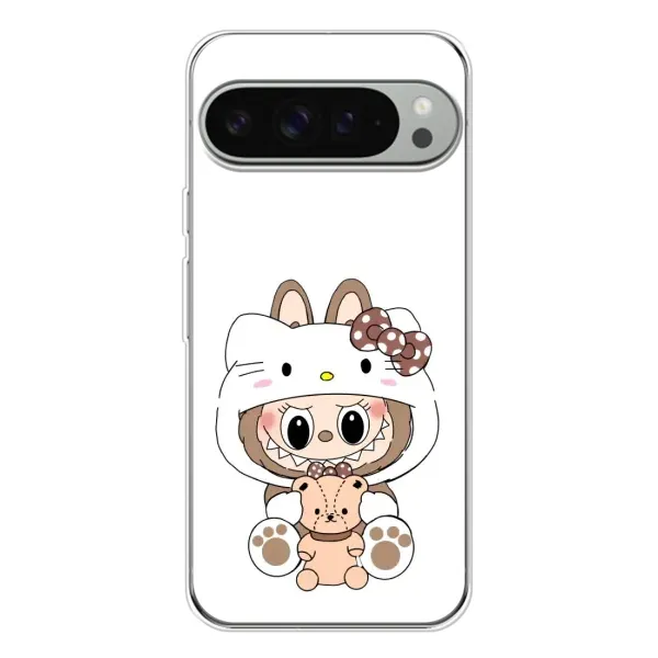 Чехол с рисунком «Белый Лабубу» для Google Pixel 9 Pro XL Чехол с рисунком «Белый Лабубу» для Google Pixel 9 Pro XL