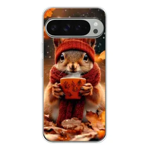 Друкований чохол 'Звірята з кавою' для Google Pixel 9 Pro XL (Білка з кавою)
