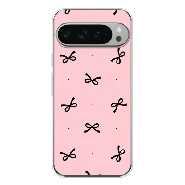 Чохол з малюнком «Чорні бантики» для Google Pixel 9 Pro XL Чохол з малюнком «Чорні бантики» для Google Pixel 9 Pro XL