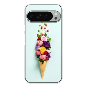 Чехлы с тематикой "ЦВЕТЫ" на Google Pixel 9 Pro XL (Цветок-мороженное)