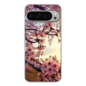 Чехол с принтом САКУРЫ на Google Pixel 9 Pro XL (Цветущая сакура)