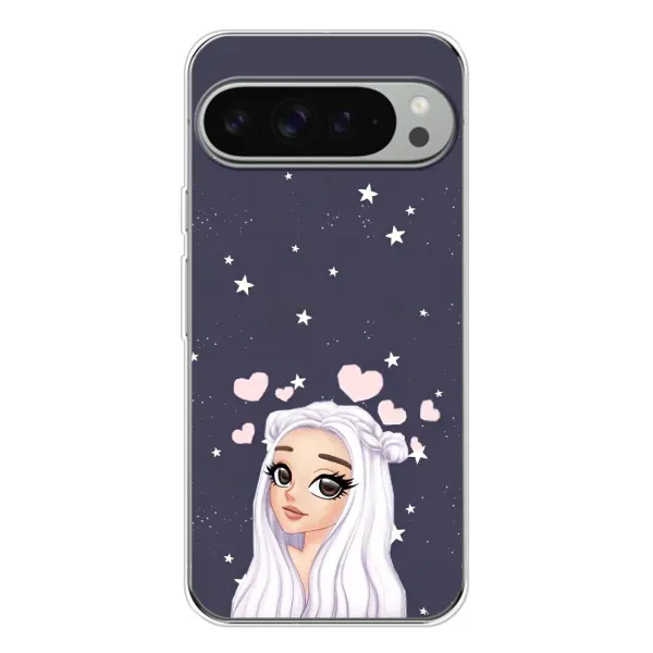Чехол с рисунком «Девушка и сердечки» для Google Pixel 9 Pro XL Чехол с рисунком «Девушка и сердечки» для Google Pixel 9 Pro XL