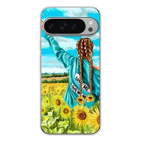 Чехол с рисунком «Девушка на поле» для Google Pixel 9 Pro XL Чехол с рисунком «Девушка на поле» для Google Pixel 9 Pro XL