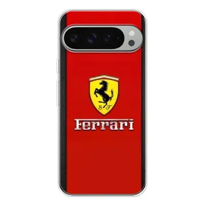 Силіконовий бампер з картинкою машини на Google Pixel 9 Pro XL (Ferrari Logo)