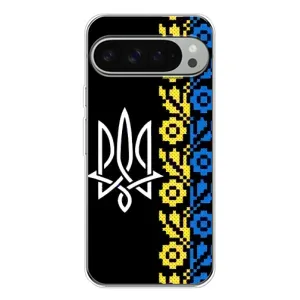 Силиконовый Чехол на Google Pixel 9 Pro XL (Герб и вышыванка)