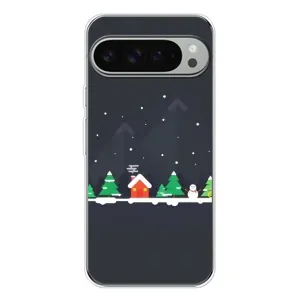 Силиконовый бампер на рождество для Google Pixel 9 Pro XL (Город зимний)