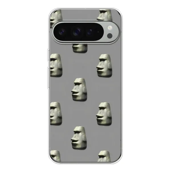 Чехол с рисунком «Каменное лицо» для Google Pixel 9 Pro XL Чехол с рисунком «Каменное лицо» для Google Pixel 9 Pro XL