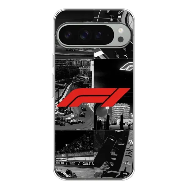 Чехол с рисунком «Коллаж Формула 1» для Google Pixel 9 Pro XL Чехол с рисунком «Коллаж Формула 1» для Google Pixel 9 Pro XL