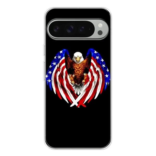 Чехол с рисунком «Крылья США» для Google Pixel 9 Pro XL Чехол с рисунком «Крылья США» для Google Pixel 9 Pro XL