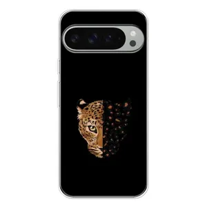 Чохол з леопардовим принтом на Google Pixel 9 Pro XL (Леопард на чорному)