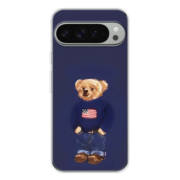 Чехол с рисунком «Мишка USA» для Google Pixel 9 Pro XL