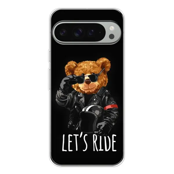 Чехол с рисунком «Модный Мишка» для Google Pixel 9 Pro XL