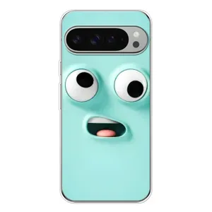 Силиконовые Чехлы (смешные стикеры) для Google Pixel 9 Pro XL (Забавное мятное лицо)