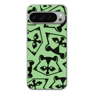 Силиконовый Чехол с Енотами на Google Pixel 9 Pro XL (Мордочки Енота)