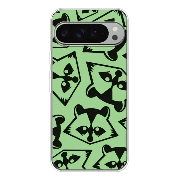 Чехол с рисунком «Мордочки Енота» для Google Pixel 9 Pro XL Чехол с рисунком «Мордочки Енота» для Google Pixel 9 Pro XL