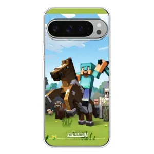 Чехлы для Google Pixel 9 Pro XL (Персонажи Майн Крафт) (На коне)