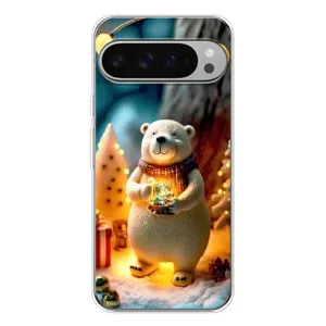 Чохли на Новий Рік Google Pixel 9 Pro XL (Новорічний ведмедик)
