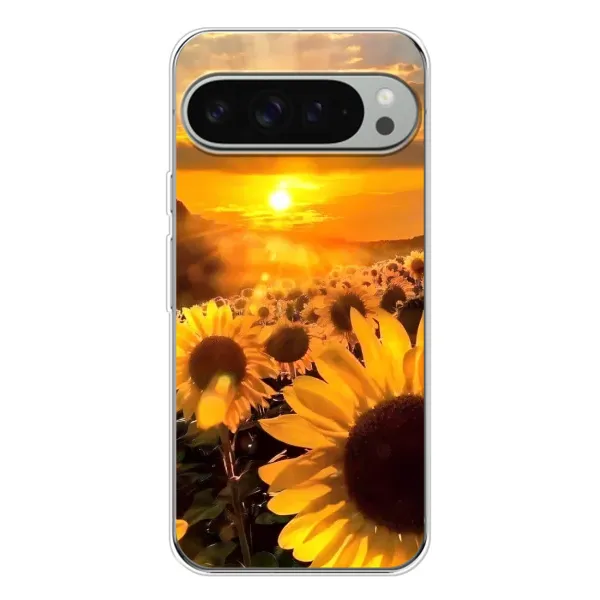 Чехол с рисунком «поле подсолнухов» для Google Pixel 9 Pro XL
