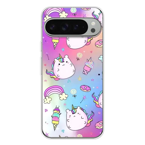 Чехол с рисунком «Радуга и Единорог» для Google Pixel 9 Pro XL Чехол с рисунком «Радуга и Единорог» для Google Pixel 9 Pro XL