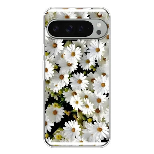 Чехол с рисунком «Рамка в ромашках» для Google Pixel 9 Pro XL Чехол с рисунком «Рамка в ромашках» для Google Pixel 9 Pro XL