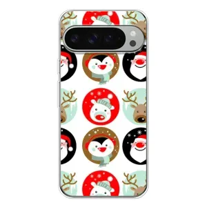 Силиконовый бампер на рождество для Google Pixel 9 Pro XL (Рождественский принт)