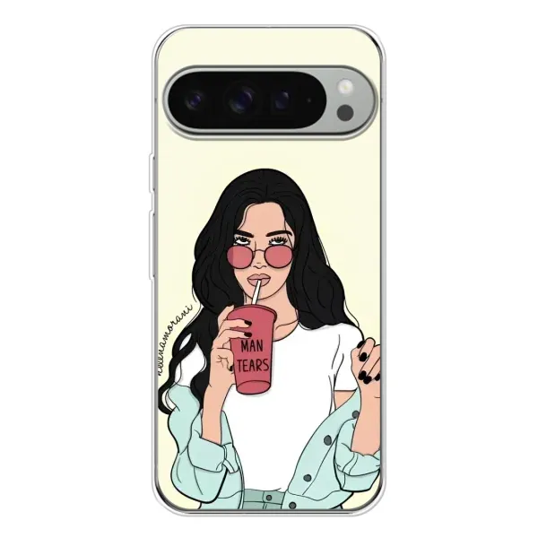 Чехол с рисунком «С напитком» для Google Pixel 9 Pro XL