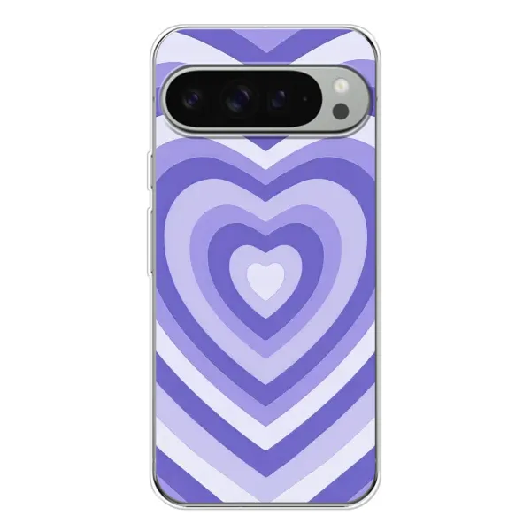 Чехол с рисунком «Сердце фиолет» для Google Pixel 9 Pro XL Чехол с рисунком «Сердце фиолет» для Google Pixel 9 Pro XL